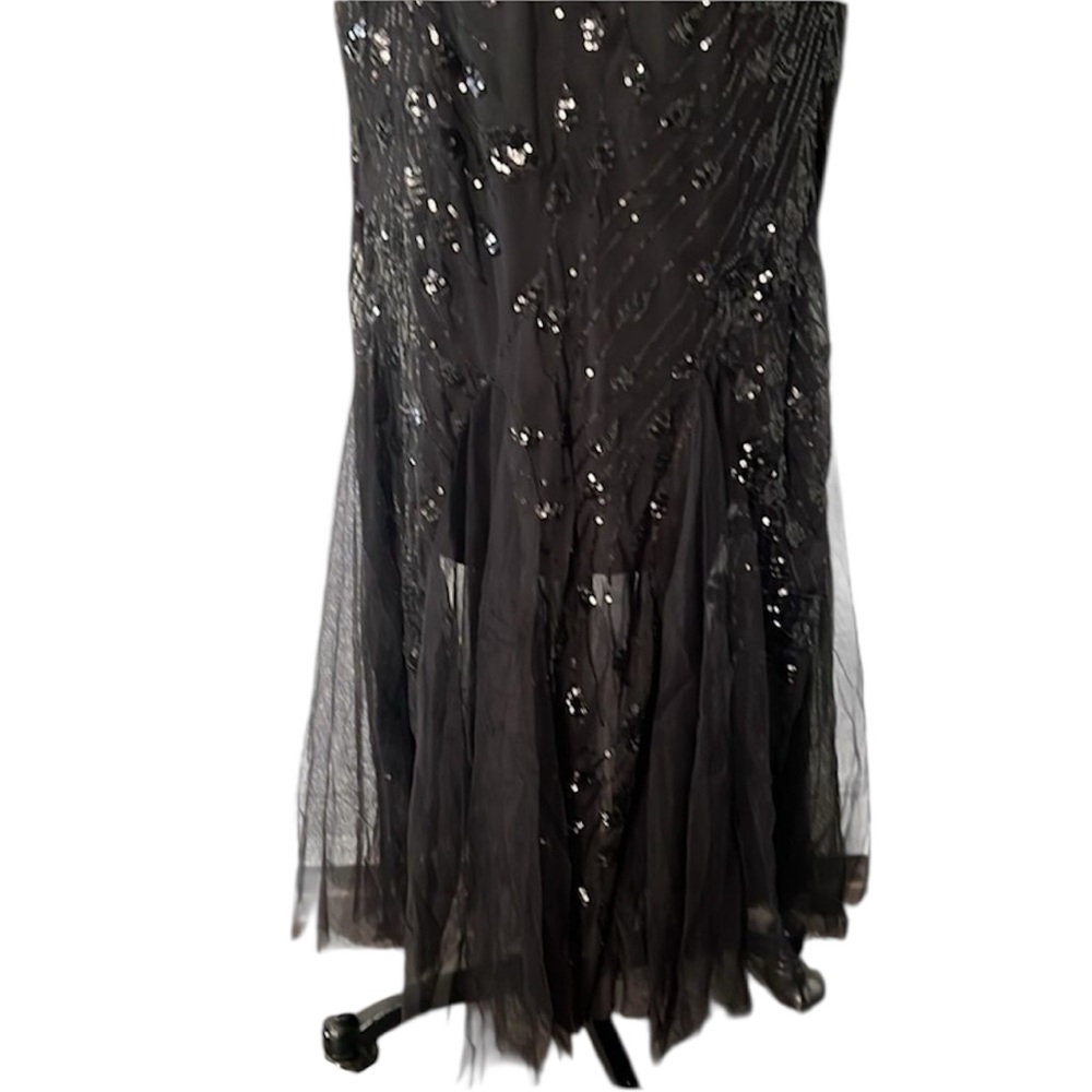 Elegant Black Sequin Wedding Dress - Picture 8 of 14